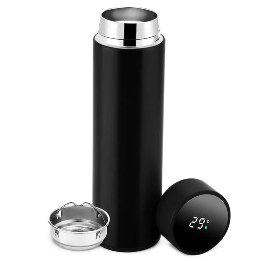Termos Inteligent cu Afișaj Digital LED – 500ml, Negru Mat